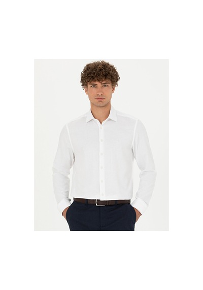 Pierre Cardin Slim Fit Uzun Kollu Gömlek 50275684-vr013 Beyaz