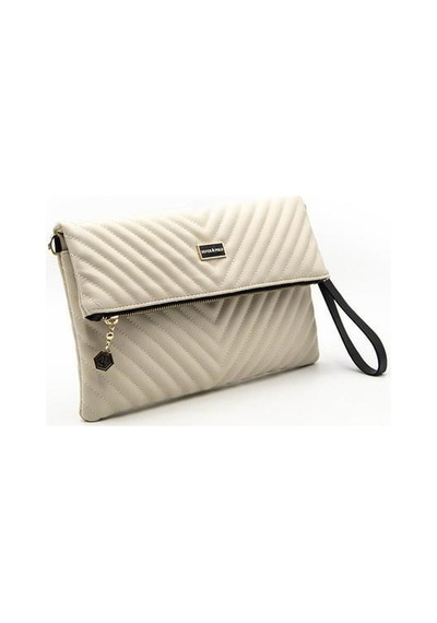 Silver Polo Sp1134 Kadın Portföy & Clutch Kapitone V Bej-bej