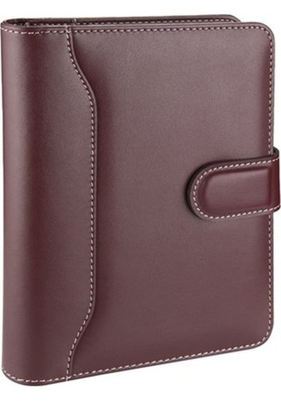 Organizer Ajanda Tarihsiz Kareli 17x22 CM - Bordo