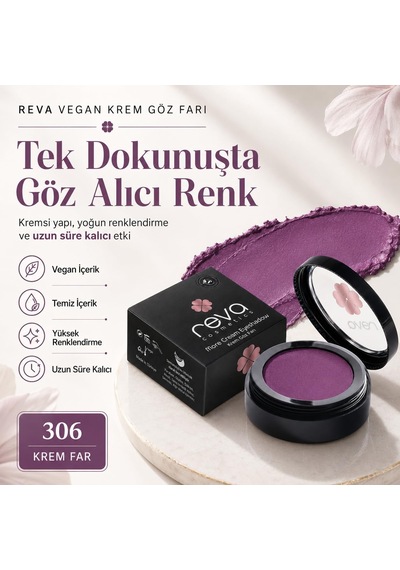 Vegan Krem Göz Farı - No. 306 Temiz Içerik, Uzun Süre Kalıcı & Mono Cream Eyeshadow Diğer
