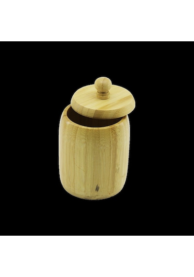 Kapaklı Ahşap Bambu Şekerlik 7.5 X 8.5 Cm Açık