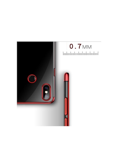 Xiaomi Mi A2 Lite Ince Köşeleri Renkli Şeffaf Kaliteli Kılıf