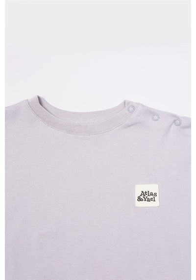 Atlasyael Atlas&yael %100 Organik Pamuk Gots Organik Belgeli Bebek Oversize Sweatshirt - Gri