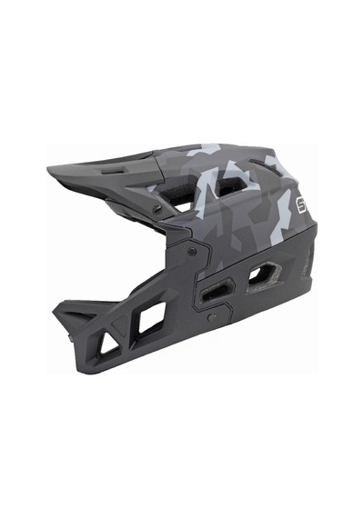 İmpact Stroke Gri Kamuflaj 59-61cm L Fullface Bisiklet Kaskı