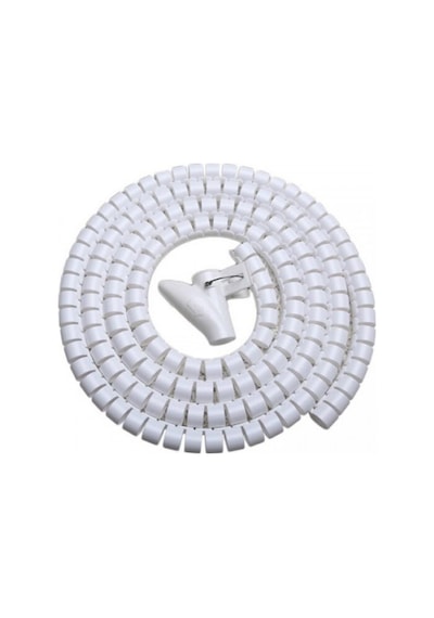 Keepro Beyaz Renk Spiral Kablo Toplayıcı Kablo Düzenleyici Spiral Ø 0.28mm1,5m