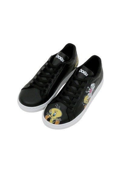 Kadın Vegan Deri Siyah Sneakers - Warner Bros Best Of Tweety And Sylvester Tasarım Çok Renkli Kadın Vegan Deri Siyah Sneakers - Warner Bros Best Of Tweety And Sylvester Tasarım Çok Renkli