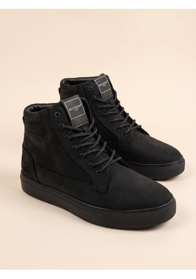 Bafaş 371616hn Siyah Hakiki Dana Derisi Bilekli Erkek Sneaker