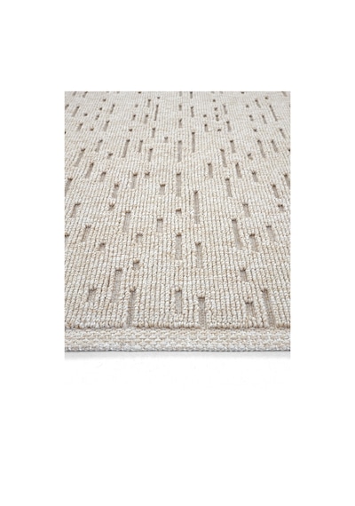 Cool Halı Mirage Bej Kilim Halı Çizgili Bukle Kaymaz Yumuşak Salon Oturma Odası İnce Yazlık Kilim