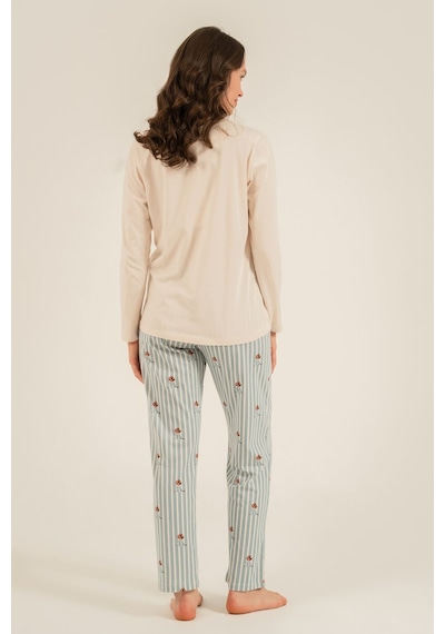 Arnetta Anne Kız Sweet Dreams Krem Uzun Kol Pijama Takım Ar3734-a-v1 Ar3734-a-v1