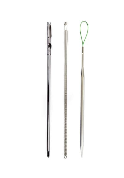 Kordon Bel Lastik Ve İplik Geçirme Aparatı Metal 3lü Set