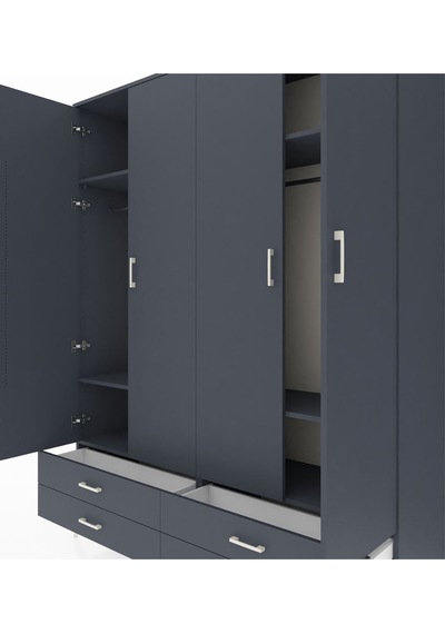 Hyperion Gardrop 6 Raflı 4 Çekmeceli 2 Askılı 176x44x221 Antrasit-antrasit Antrasit Hyperion Gardrop 6 Raflı 4 Çekmeceli 2 Askılı 176x44x221 Antrasit-antrasit Antrasit