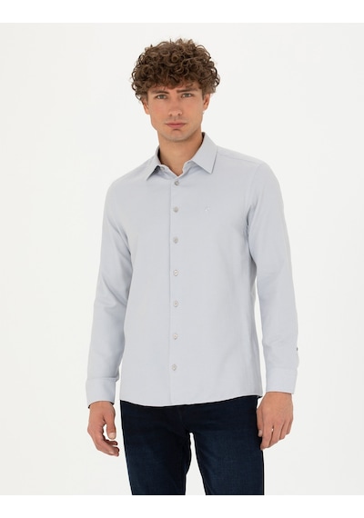 Pierre Cardin Erkek Gri Desenli Gömlek 50278184-vr024 Gri