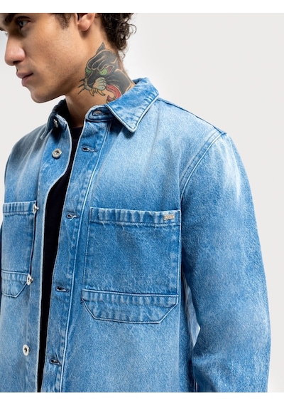 LOFT Regular Fit Erkek Gömlek U.kol Lf2036130 Q1.v1 Denim