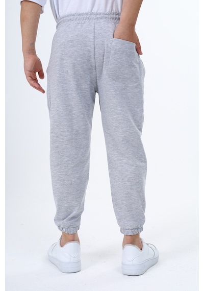 Toontoy Kids Toontoy Erkek Çocuk Pamuklu Beli Bağlamalı Jogger Eşofman Alt 23316 Gri Melanj