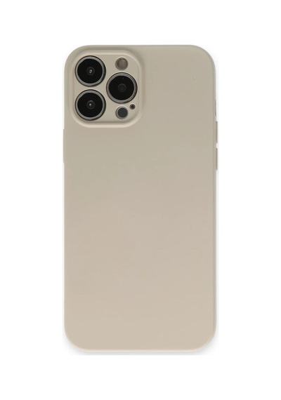 Apple Uyumlu iPhone 13 Pro Kılıf Nano İçi Kadife Silikon - Bej 0.2M-Çok Renkli