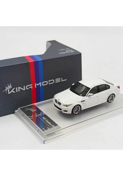 King Model Bmw M5 E60 White Beyaz 1/64 Pleksi