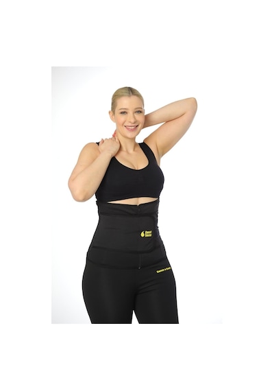 Fitformgiyim Waist Terleten Termal Sauana Etkili Balenli Spor Bel Korsesi Siyah