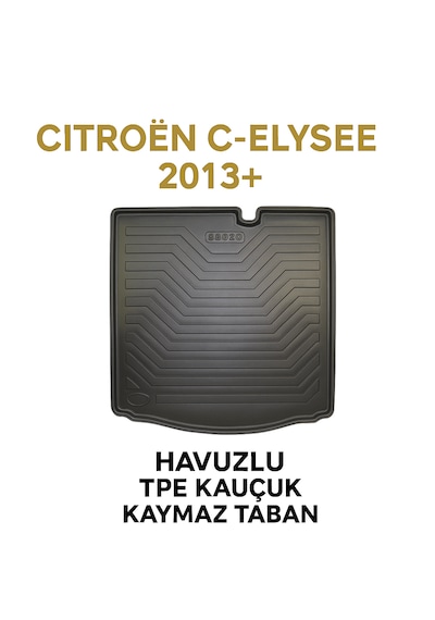 Citroën C-elysée 2013+ Uyumlu 3d Bagaj Havuzu Premium