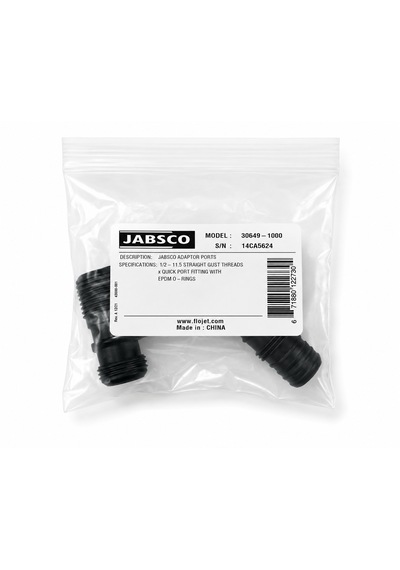 Jabsco 30649-1000 Pompa Bağlantı Adaptörü 1/2" Erkek Dişli Epdm O-ring 2'li Set