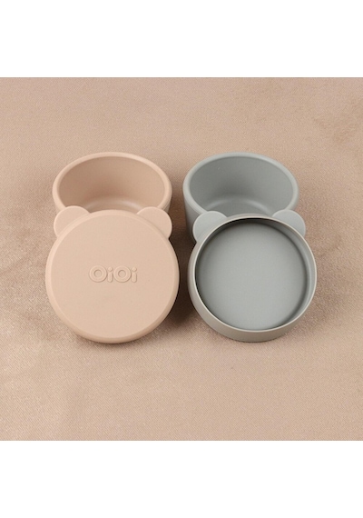 Silikon Kapaklı Mini Kase 2'li Mineral Blue/gri 4 Adet