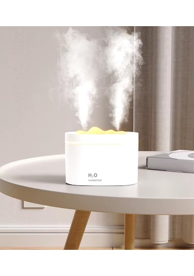 H2o Humidifier 800ml Ultrasonik Hava Nemlendirici Buhar Makinesi Double Spray Aroma Difüzörü 001
