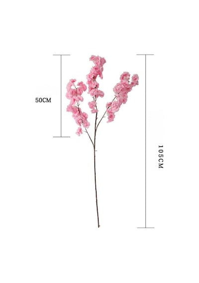 Nettenevime Yapay Çiçek Bahar Dalı Japon Kiraz Çiçeği 90 Cm Koyu Pembe Diğer