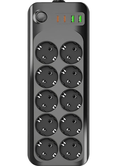 2 Mt Uzatma Kablosu Çoklu Priz Termal Akım Korumalı 10'lu Priz 3x Usb 1x Type-c Çıkışlı Priz 2 M 2 Mt Uzatma Kablosu Çoklu Priz Termal Akım Korumalı 10'lu Priz 3x Usb 1x Type-c Çıkışlı Priz 2 M