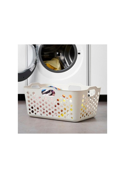Çamaşır Sepeti Kırık Beyaz 38 Lt Genişlik: 54 Cm Derinlik: 40 Cm Yükseklik: 25 Cm Bej - 821025787 Bej