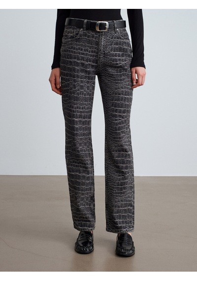 Dilvin 72095 %100 Pamuk Straight Jean-antrasit Antrasit