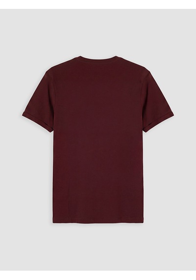 Lcwaıkıkı Classic Bordo Slim Fit %100 Pamuk Basic Tişört