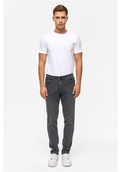 Süvari Gri Slim Denim Pantolon Gri