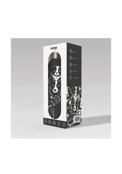 M-pets Petjoy Purrfect Petfamily Siyah Beyaz Termos 500 Ml