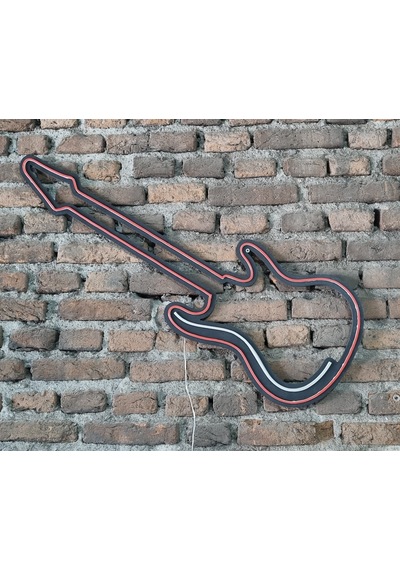 Gitar Neon Ledli Duvar Aydınlatması