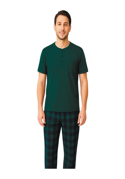 Erdem Erkek Yazlık Pijama Takımı Dfnyzl Yeşil