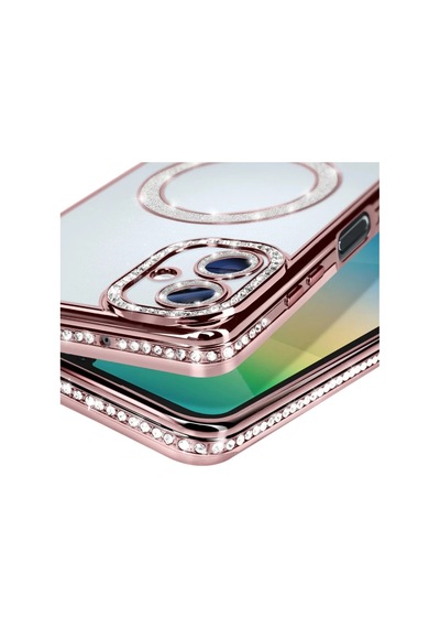 Samsung Galaxy A06 Uyumlu Joke Simli Magneticsafe Kılıf - Pembe