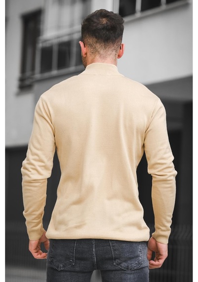 Oksit Seka 815 Pamuk Slim Fit Erkek Yarım Balıkçı Kazak 001
