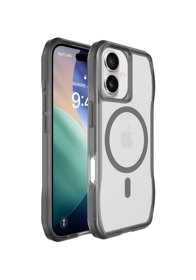 Buff Apple Uyumlu iPhone 17 Magsafe Octa Shield Kılıf Koyu Gri