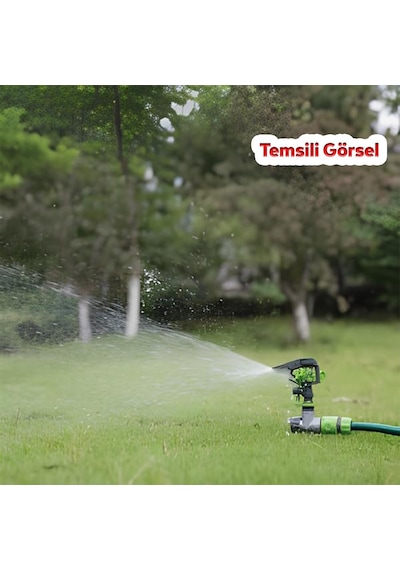 Toprağa Gömmeli Hareketli Vurmalı Tabanca Plastik Kazıklı Su Fıskiyesi Bahçe Çim Sulama Aparatı Genel