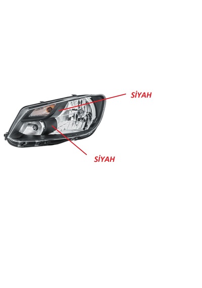 2k5941005b Caddy 2011-2015 Sol Far Tekli Siyah Tip