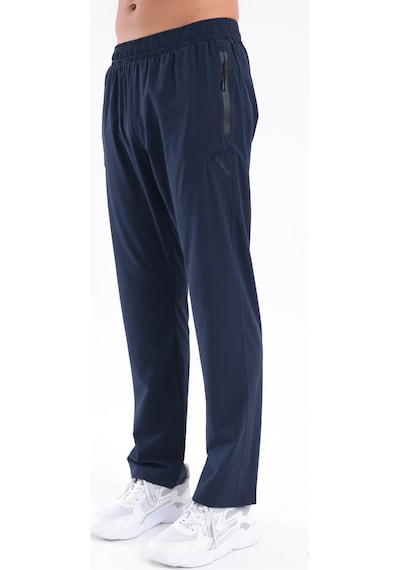 Rowinger B-stretch Kumaş Fermuarlı Cepli Düz Paça Erkek Spor Eşofman Altı Blue