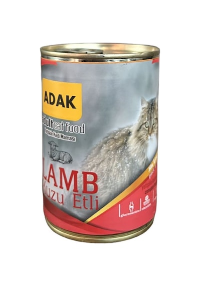 Adak Kuzu Etli Yetişkin Kedi Maması Konservesi 48 x 415 G