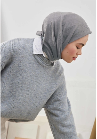 Bambu Kraş Eşarp Tesettür Giyim, Hafif, Rahat, Şık, Yüksek Kalite, Hijab, Scarf, Shawl Gri
