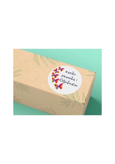 Kuran Okumayı Öğrendim Mat Etiket Elifba Sticker 4 Cm 40 Adet Çok Renkli