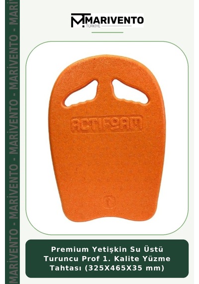 Premium Yetişkin Su Üstü Turuncu Prof 1. Kalite Yüzme Tahtası 325x465x35 Mm