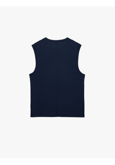 Koton Straight Fit Kolsuz Bisiklet Yaka Baskılı Sporcu Atleti Lacivert 6sam30015nk