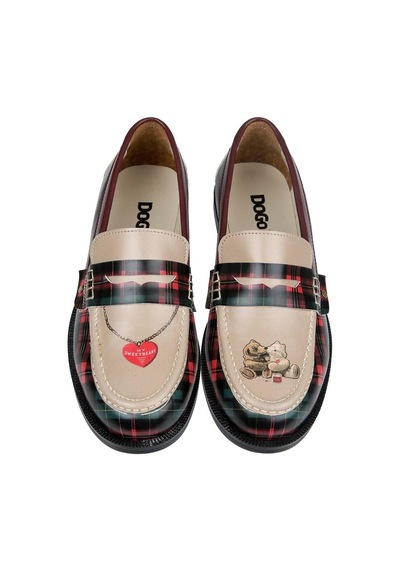 Dogo Kadın Vegan Deri Çok Renkli Loafer - Teddy Bear Tasarım