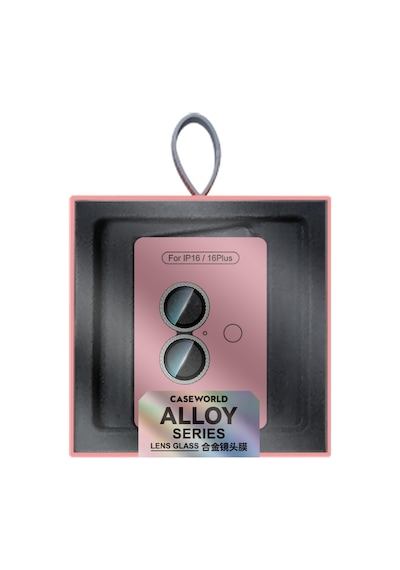 Apple Uyumlu   iPhone 16 Plus Caseworld Alloy Sparkling Diamond Serisi Taşlı Lens Koruyucu Gümüş