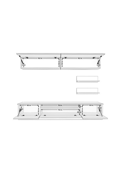 Decoraktiv Trendstyle 5s Mdf Tv Ünitesi Tv Sehpası - Ceviz Beyaz Ahşap - Beyaz