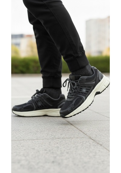 Lumberjack Abel Comfort Taban Erkek Sneaker Spor Ayakkabı 667800001352 01 Siyah Siyah