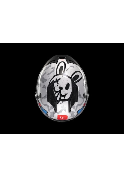 Mt Helmets Mt Stınger Yozu A7 Motosiklet Kaskı Mavi Beyaz